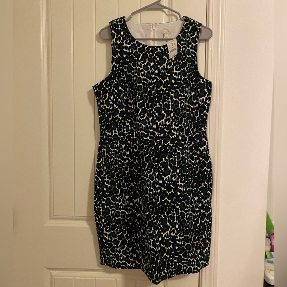 J. Crew leopard print dress. NET. Size 12